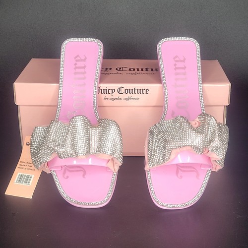 Juicy Couture Hollyn Barbie McBling Sparkly Rhinestones Sandals Size 6 NWB NWT