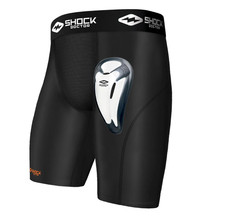 Shock Doctor 221-01-34 Compression Short with Bio-Flex Cup, Adult Lg