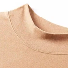 Casual Mock Neck Sweater for Men Half Turtleneck Knit Pullover for Daily Wear