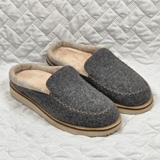 Sanuk Cozy Vibe Slipper Sugar Mat Wool Grey Women's Size 9