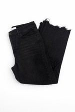 Vervet Women  s Black Jeans Size 29 Distressed Raw Hem Straight Leg