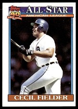 1991 Topps Cecil Fielder Detroit Tigers #386