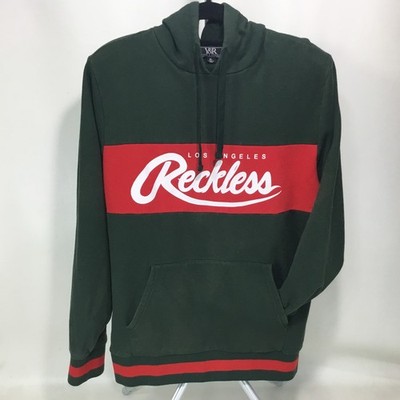 Los Angeles Reckless Pullover Hoodie Young Reckless Green Red Sweatshirt Sz XL.