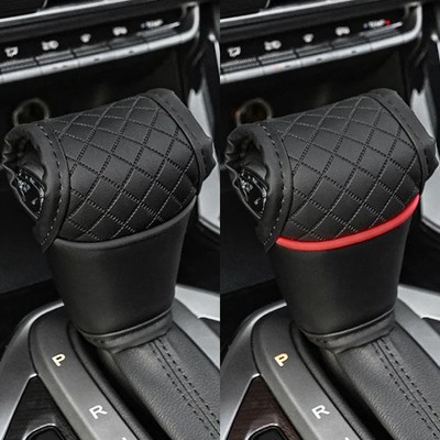 Car PU Leather Gear Shift Knob Cover Shifter Lever Sleeve Protector Accessories