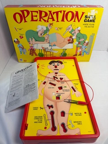 Vintage Operation Board Game Milton Bradley As-Is Tested Buzzer Works
