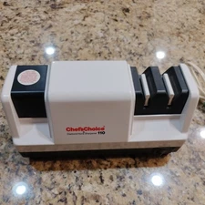 Chef's Choice Knife Sharpener Model 110 White Diamond Hone Trizor Edge Tested