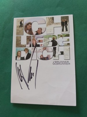 Brunner and Brunner, music, autograph card 
