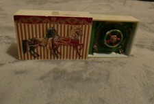 Vintage Style Drawer-Style Wind-Up Music Box with Carousel Horse Design