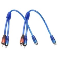 2x RCA Y Splitter Audio Jack Cable Adapter 1 Female to 2 Male - 1Male to 2Female