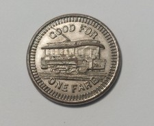 ROCHESTER NY ELECTRIC STREETCAR TOKEN 23MM 1900-1909  NY#780C