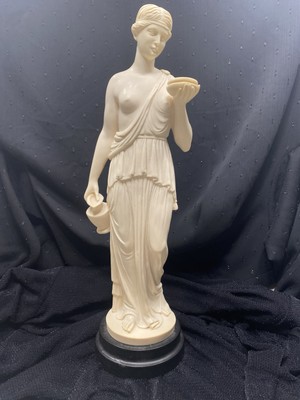 Vintage Signed A. Santini Alabaster Statue 14 Tall Made In Italy