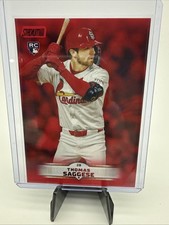 2025 Topps Stadium Club Red Foil - #157  Thomas Saggese (RC) Cardinals