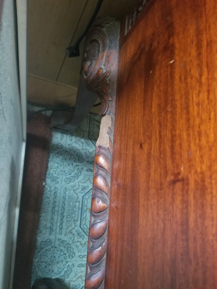 Escritorio de doble cara DE COLECCIÓN pieza antigua hecha por Thomas Chippendale, escritorio Parners Foto 2 de 4