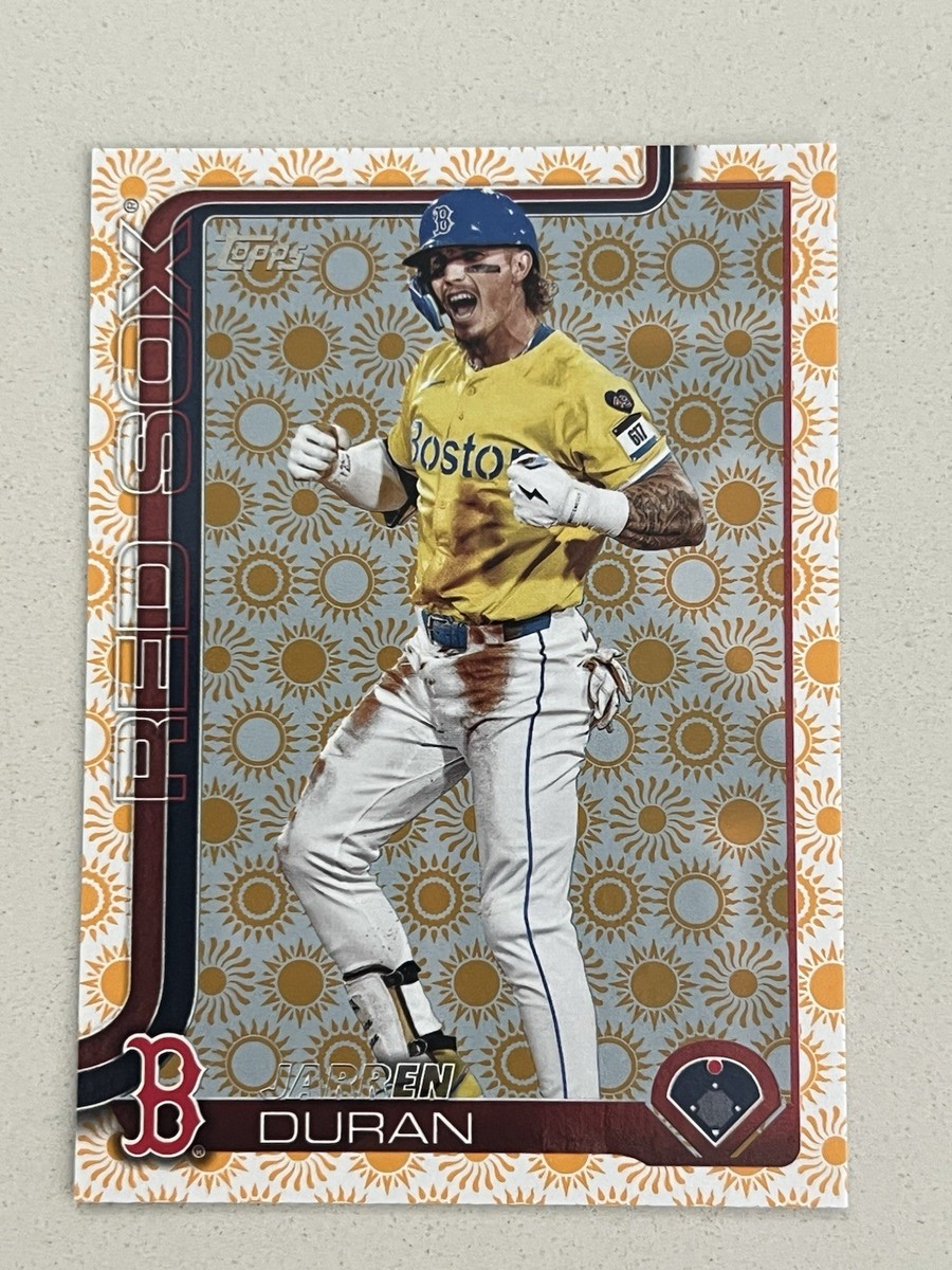 Jarren Duran Boston Red Sox 2025 Topps Series 2 Holiday Sun #587