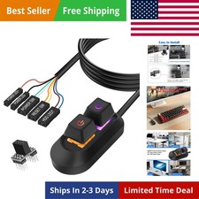 Desktop Computer Power Switch Power Supply Cable, External PC Power Button Ex...