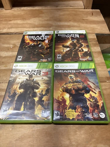 Gears of War 1, 2,3 & Judgment Xbox 360 Lot Of 4 Bundle Set CIB Tested Fast Ship