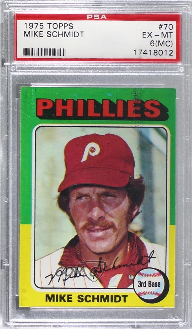 1975 Topps Mike Schmidt #70 PSA 6 HOF 0d3m