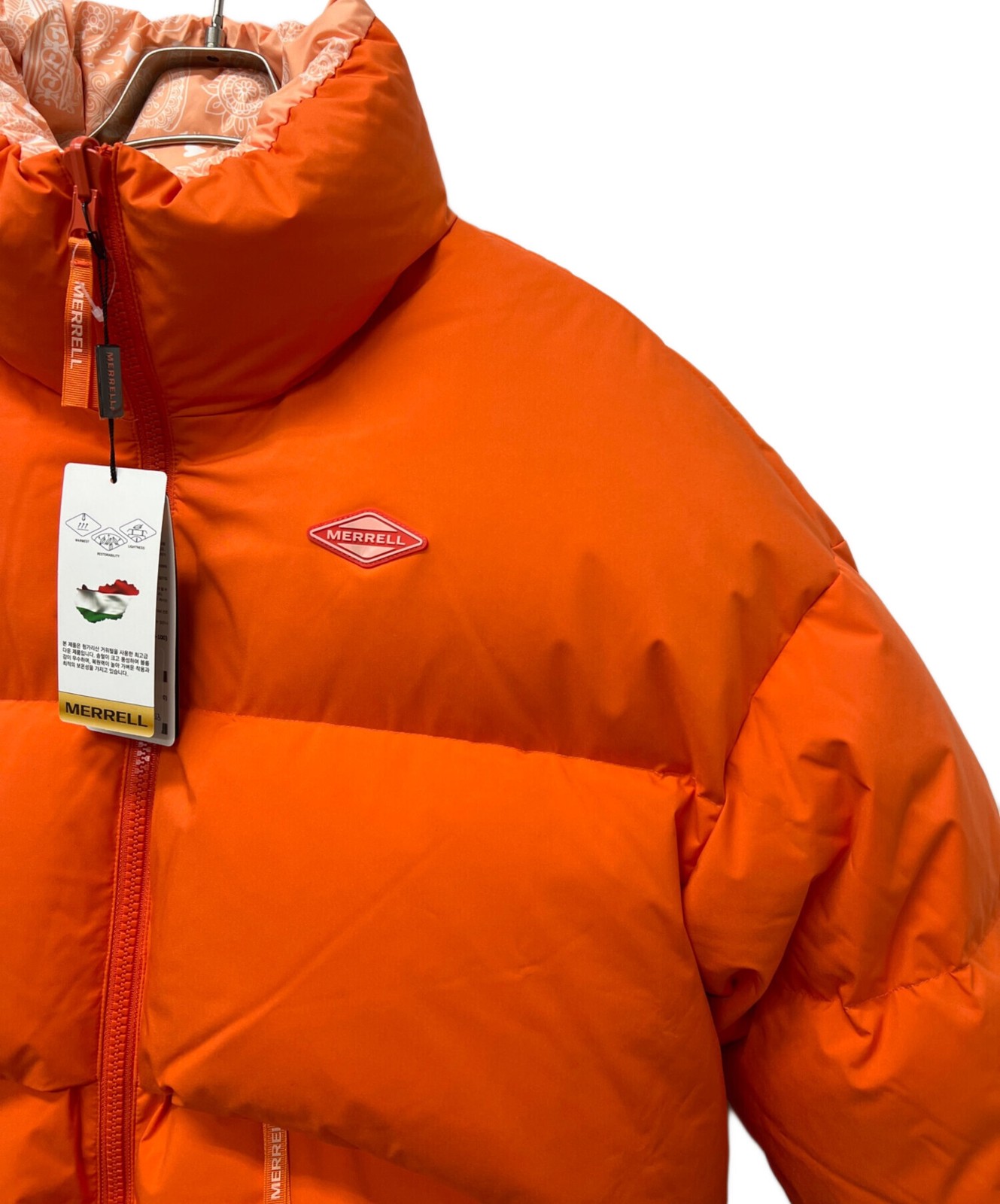 MERRELL reversible down jacket Size: M Orange Men - image 3