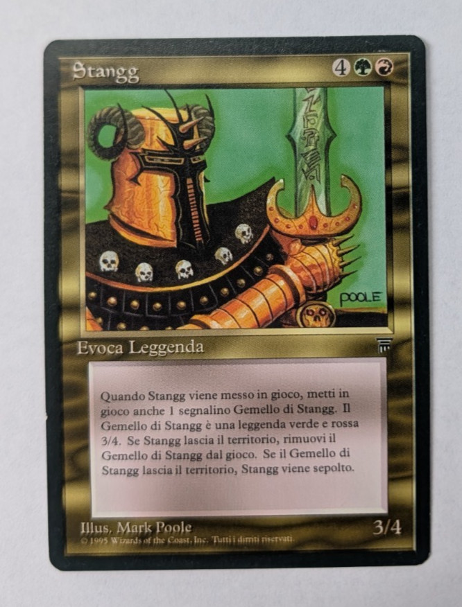 Magic Mtg Italian Legends Stangg   MINT condition