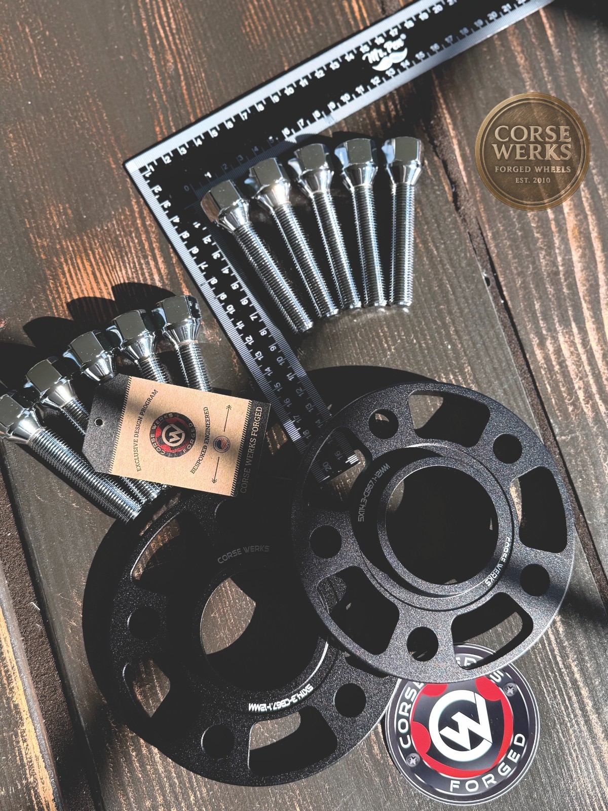 Corse Werks Ferrari Wheel Spacers Set – 12mm and 20mm with Extended Bolts