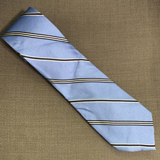 B By Brooks Brothers Men's Neck Tie Blue Parallel Striped 3.25" 100 Silk NWD