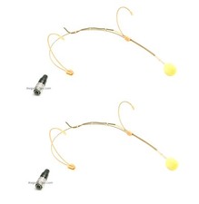 2 pcs Ultra Light Beige Cardioid Headset Mic for Audio Technica Wireless RoHs AT