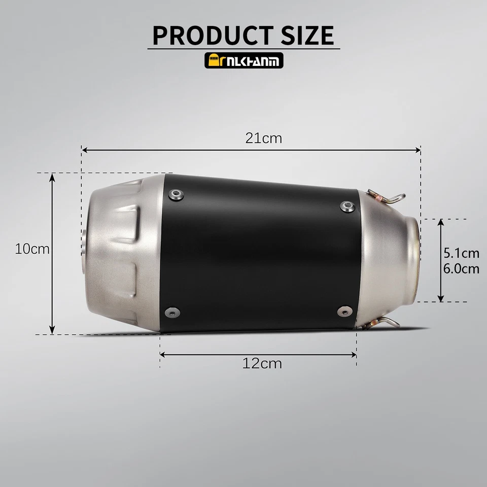 Tubo trasero silenciador moto 51 mm deslizable modificado ATV puntas de escape cortas Foto 2 de 4