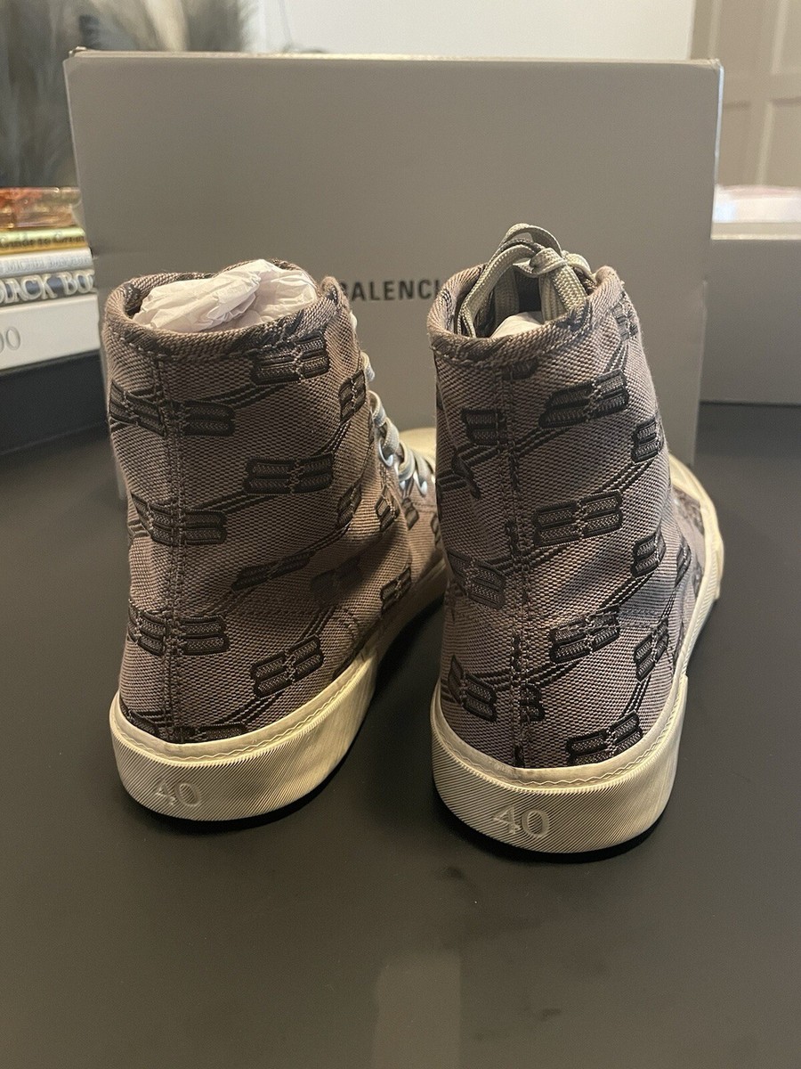 Balenciaga Paris High BB Monogram Sneaker | eBay