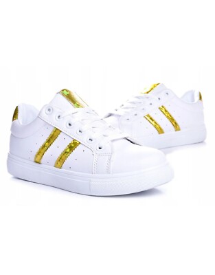 comfy white leather trainers