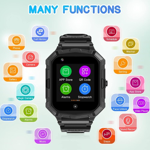 4G Kinder Smartwatch mit Telefonfunktion GPS SOS Videoanruf Kamera Armbanduhr - Zdjęcie 3 z 48