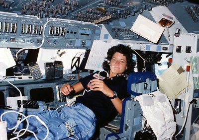 Space Shuttle Challenger Sally Ride PHOTO First Woman Astronaut Space, Youngest!