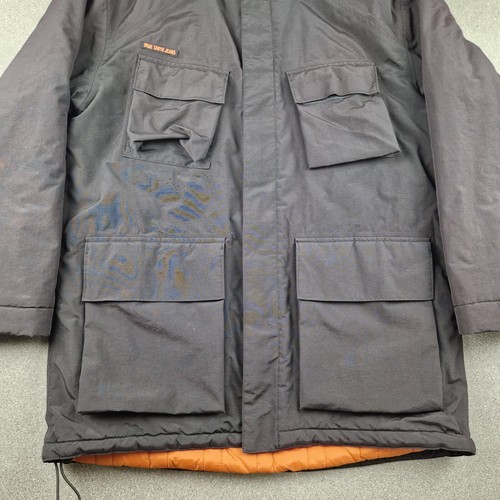 Paul Smith Jacket Mens Medium Black Utility Field Padded Insulated Hooded Coat - Picture 7 of 11
