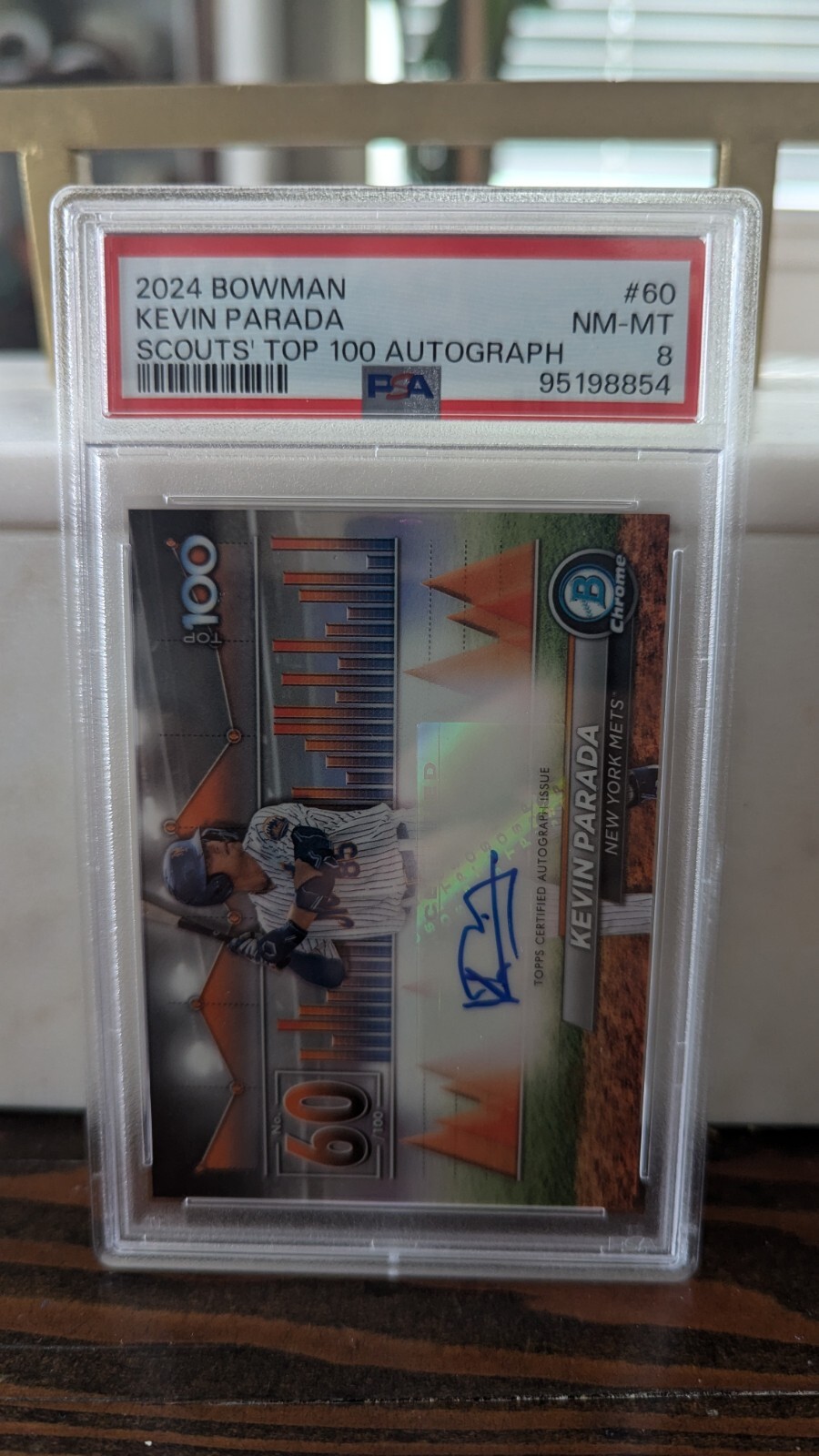 ⭐KEVIN PARADA⭐ 2024 BOWMAN CHROME SCOUTS TOP 100 AUTOGRAPH AUTO 25/99