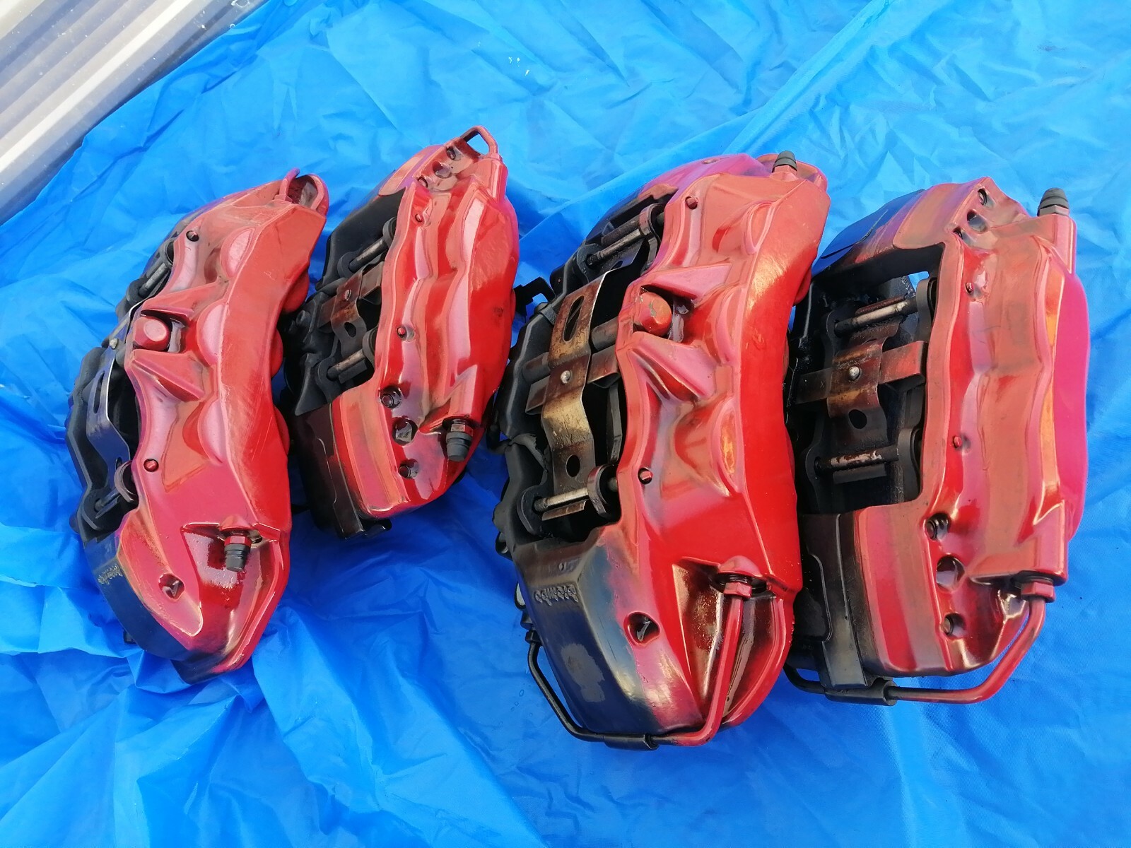14-17 MASERATI GHIBLI BREMBO  FRONT REAR RIGHT LEFT SET BRAKE CALIPERS 6 Piston 