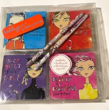 Set of 4 Bobbypin Novelty Journals by Jeffrey Fulvimari - Each has a Message NEW