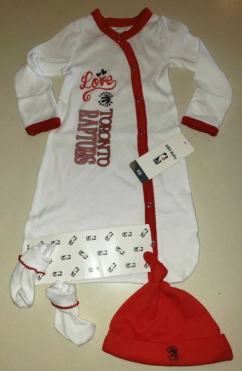 BABY BOY GIRL NEW NWT PC SET TORONTO RAPTORS SLEEPER GOWN SOCKS