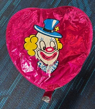 Vintage 1980 Anagram Mylar foil Clown Balloon never used