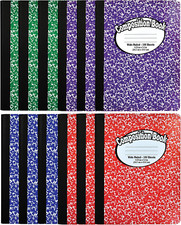 Composition Book Notebook - Hardcover, Wide Ruled 11/32-Inch , 100 Sheet, One S