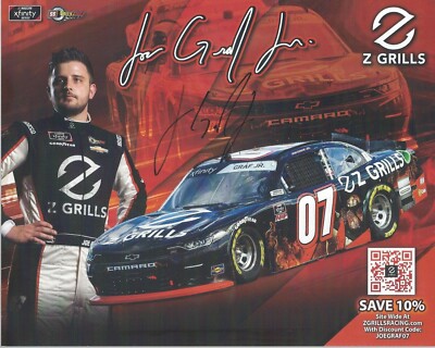 SIGNED 2021 JOE GRAF JR  Z GRILLS  #07 NASCAR XFINITY SERIES POSTCARD