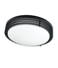Majestic 1-Light 11-in Matte Black LED FlushMount Light ENERGY STAR
