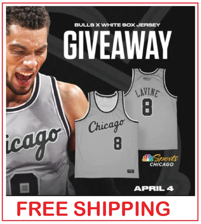 New Chicago Bulls Zach Lavine White Sox Jersey Size L SGA Giveaway 4/4/23