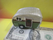 Camper Hobby toy RV Towable Trailer Resin Railroad Accessories Green