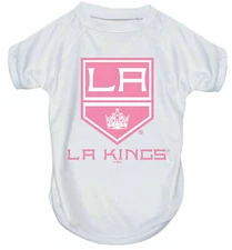 LOS ANGELES KINGS DOG CAT PERFORMANCE T-SHIRT PINK ACTIVE TEE MEDIUM LARGE XL