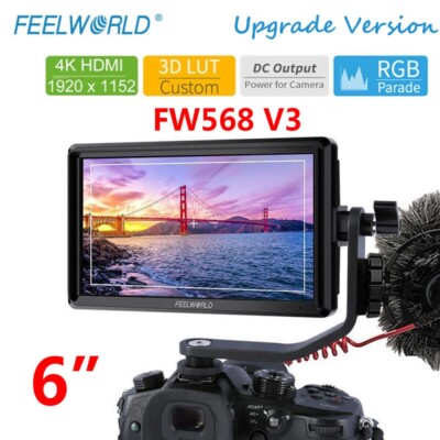 FEELWORLD FW568 V3 6 inch DSLR Camera Field Monitor 3D LUT Full HD 1920x1080 IPS