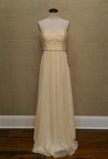 Jenny Yoo Aidan Convertible Luxe Chiffon Gown Yellow Dress Size 8 NWT