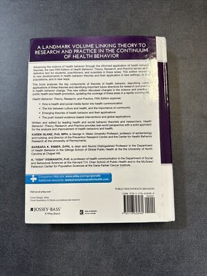 Jossey-Bass Public Health Ser.: Health Behavior : Theory, Research