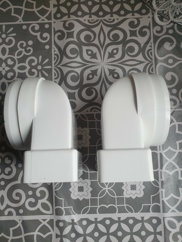 2x Flat to Round Elbow Bend Kitchen Ducting 110x54 Ventilation Extractor Fan