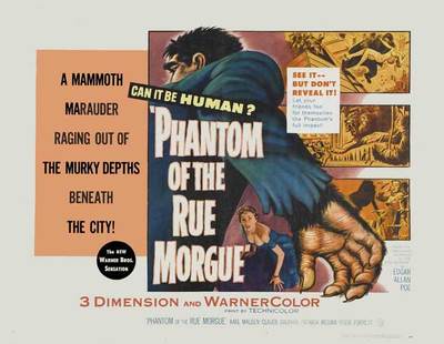 PHANTOM OF THE RUE MORGUE Movie POSTER 30x40 Karl Malden Claude Dauphin Patricia
