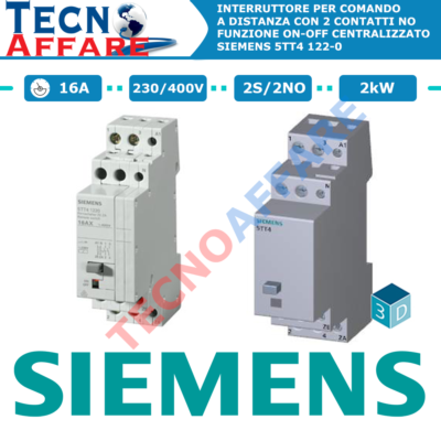 Interruttore Modulare Siemens 16A - Per Controllo Illuminazione Da Punti Multipli, 230V - Foto 2