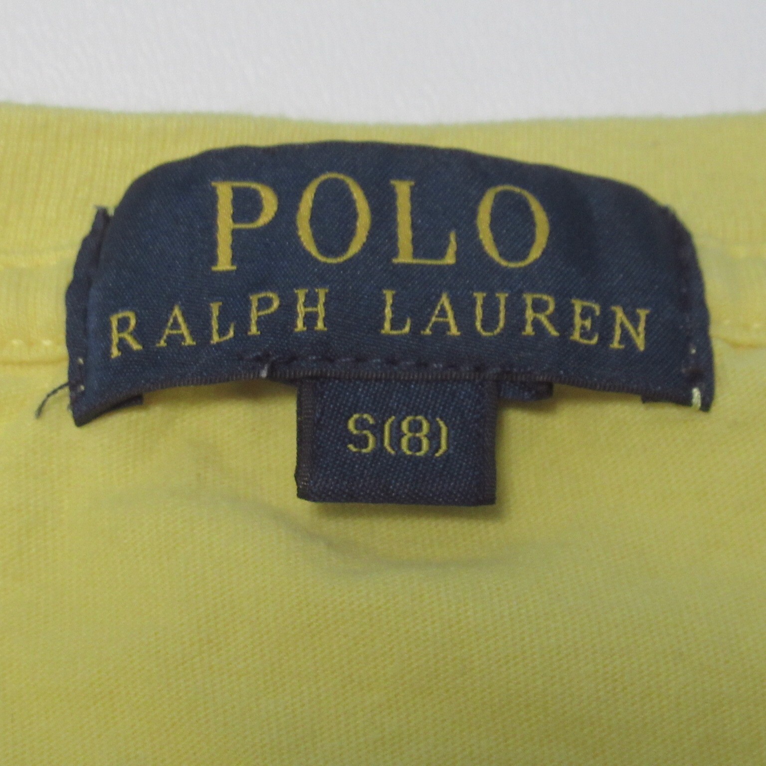 Polo Ralph Lauren T Shirt RL Co Giallo Grande Giocatore di Pony Gioventù Small